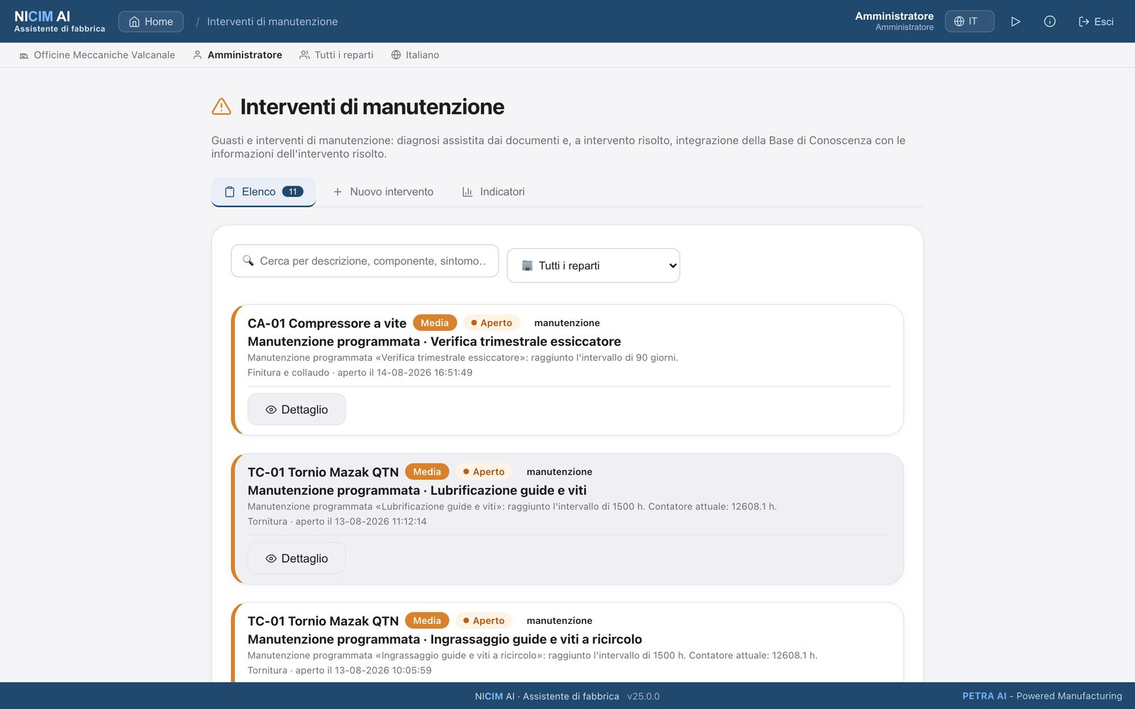 Il registro degli interventi di manutenzione